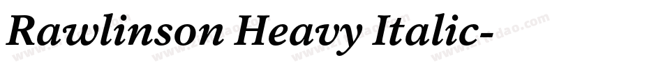 Rawlinson Heavy Italic字体转换